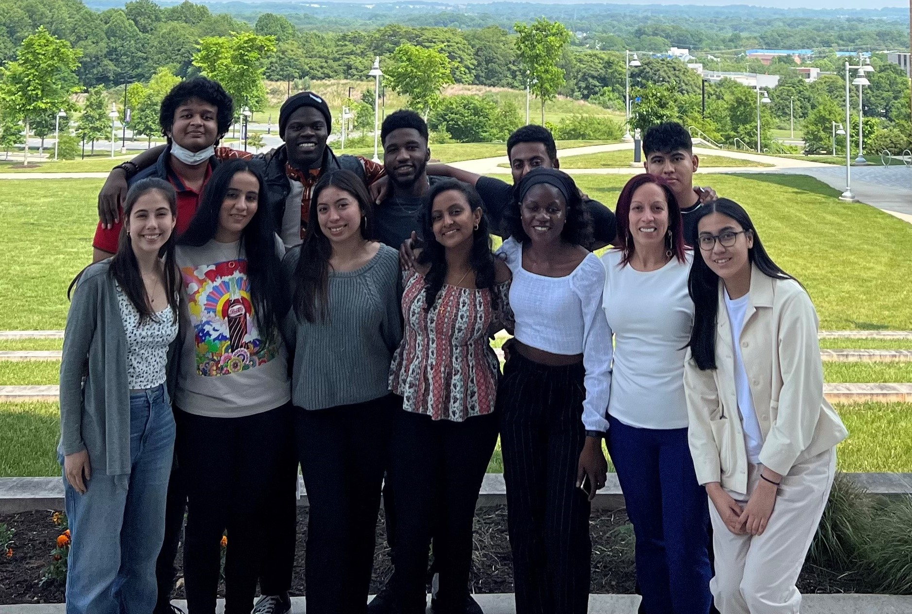 A group of TP/SS Student Senators outside